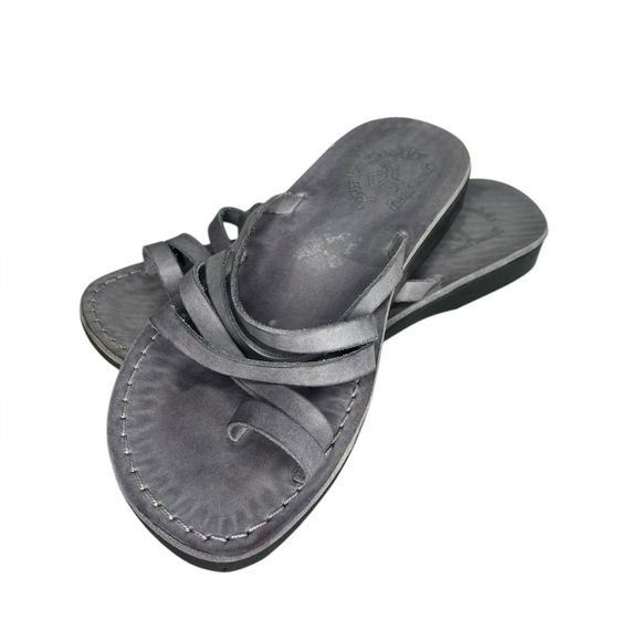 Jerusalem Sandals Ariel Women's Leather Cross Strap Sandal Size 41 (US 10) - Picture 1 of 10